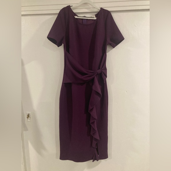 Professional Vintage 1950s Style Midi Dresses, maroon and purple, size 2 - Picture 7 of 11